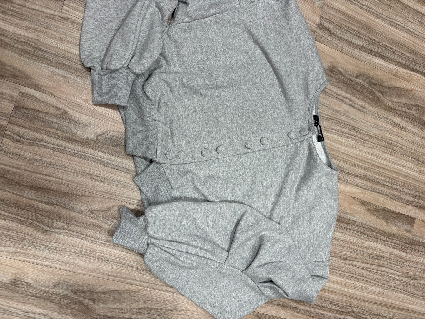 Felpa crop bottoncini 9988