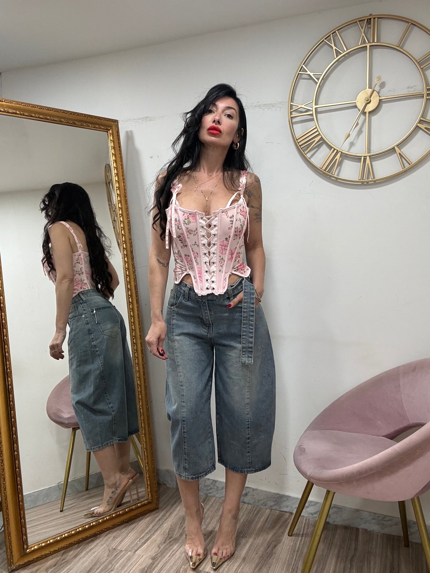 Corsetto fiocco rosa