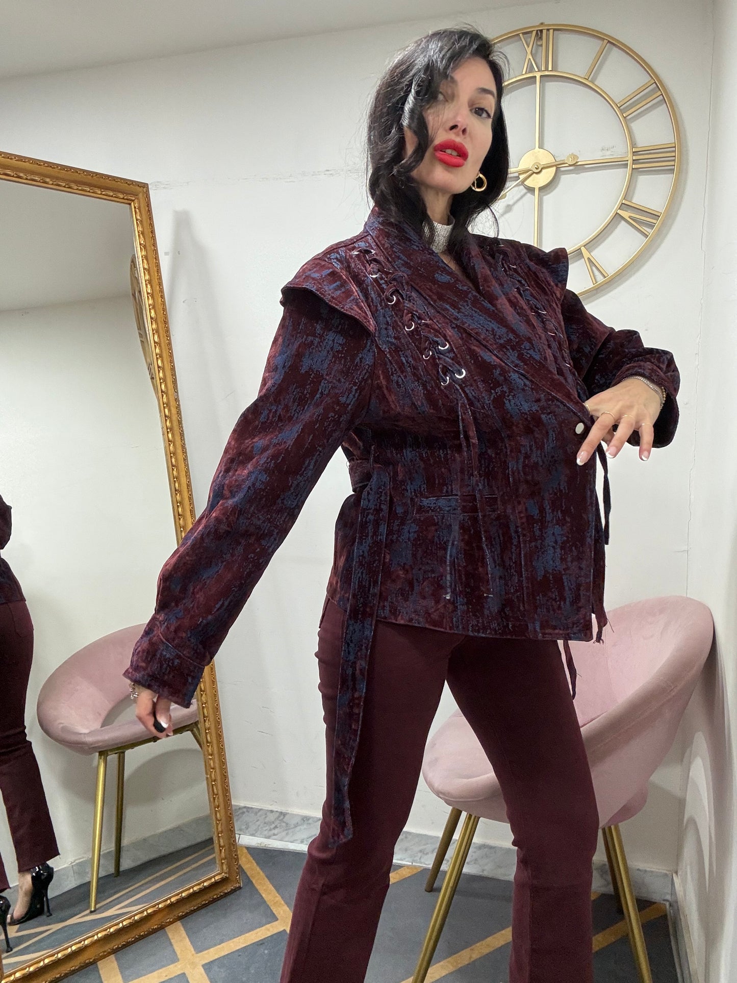 Giacca velluto intreccio 637