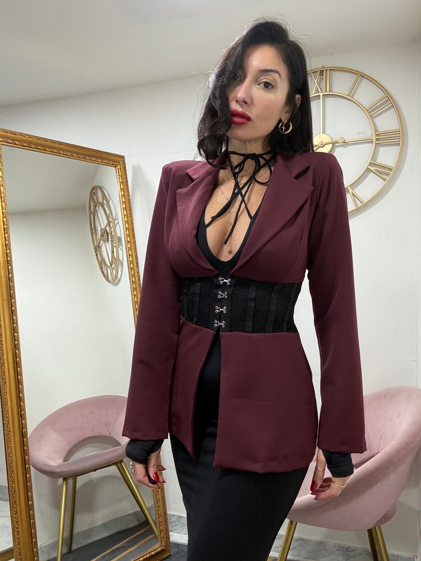 Giacca bustier pizzo 259