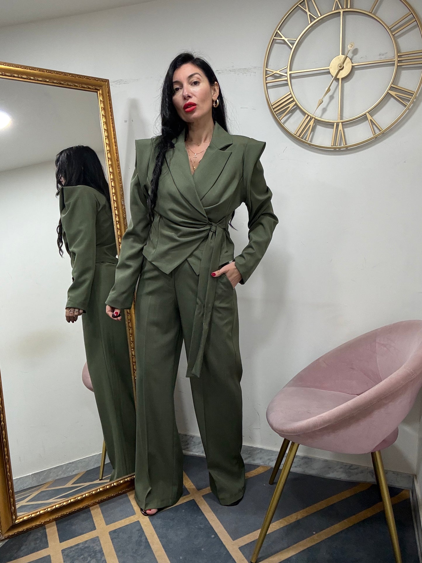 Tailleur giacca crop fiocco 13416
