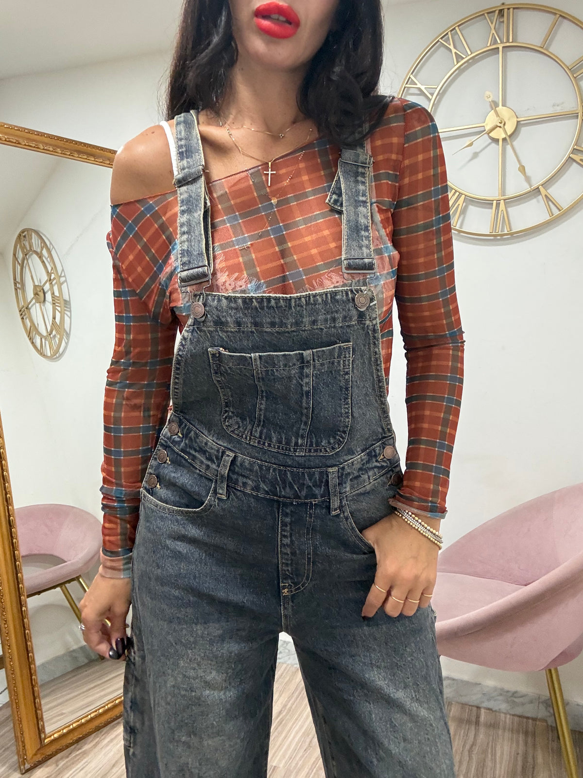 Salopette jeans 1980