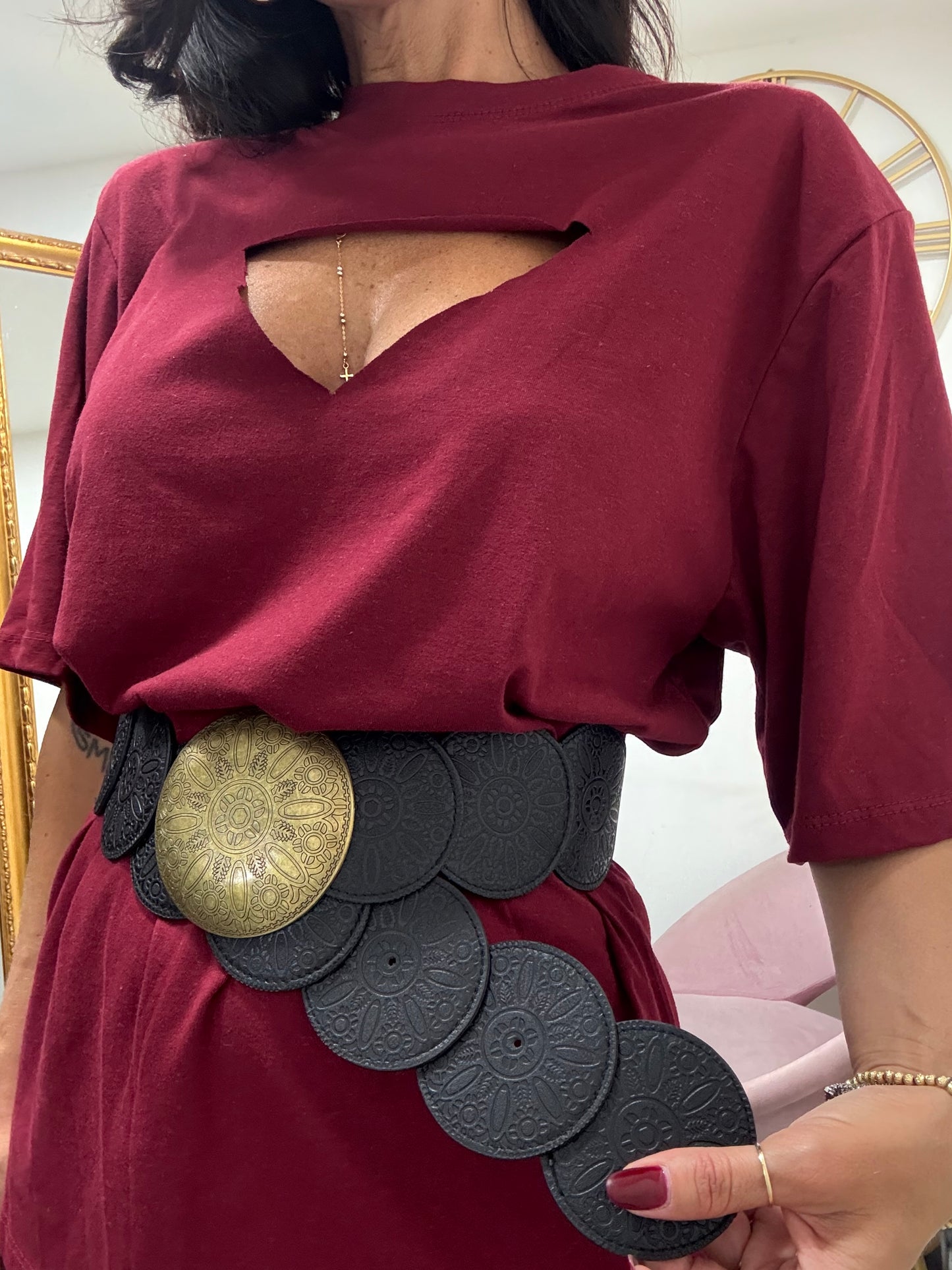 Cinta cerchi fibia oro