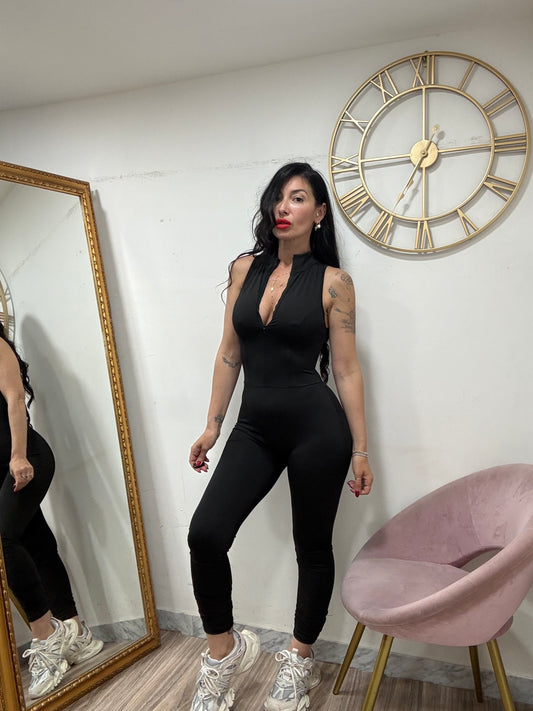 Jumpsuit scollo americano zip 19960