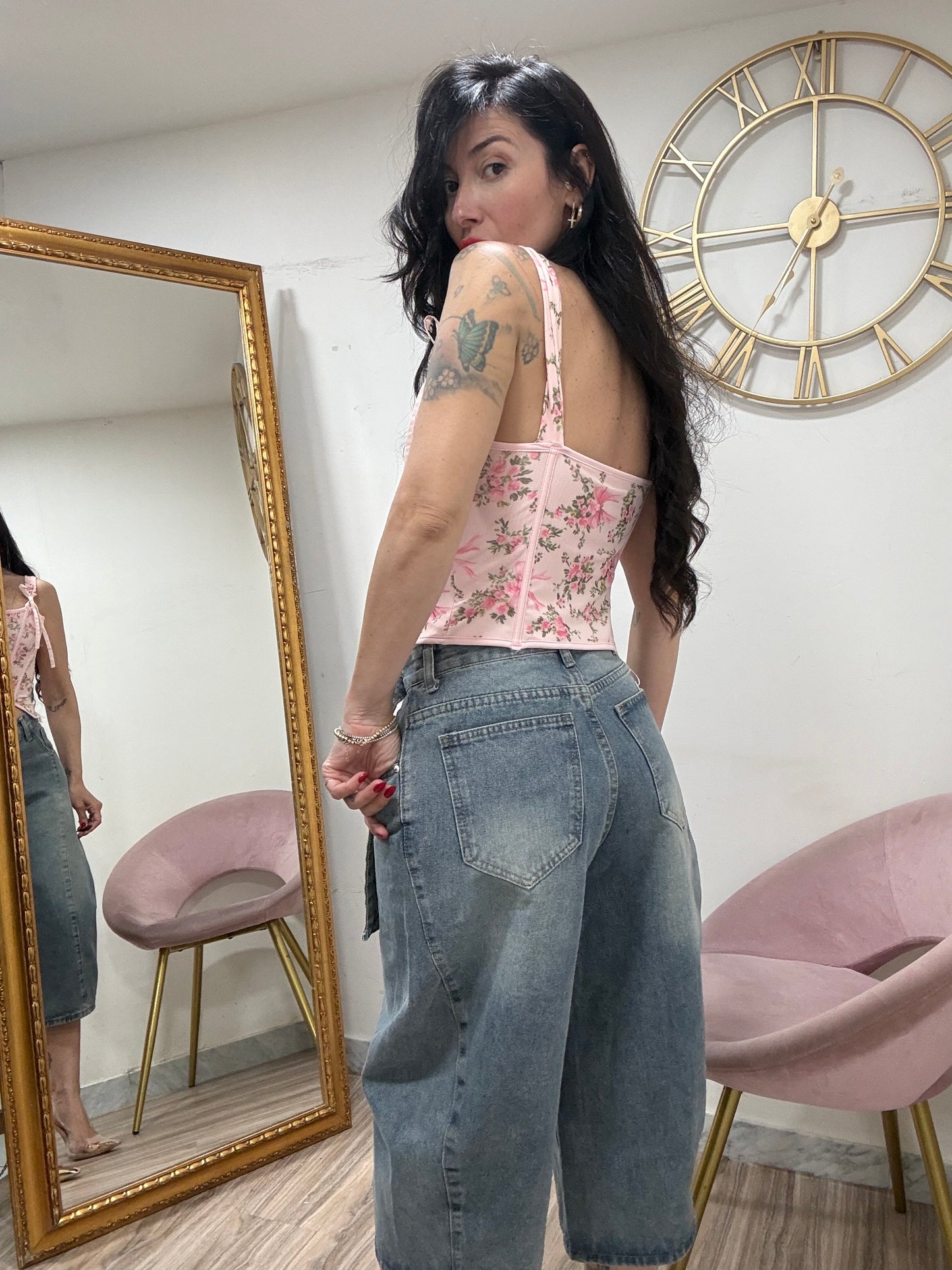 Corsetto fiocco rosa
