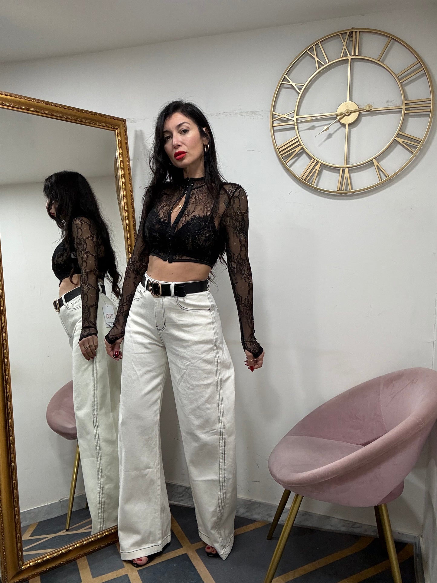 Jeans ballon bianco 630