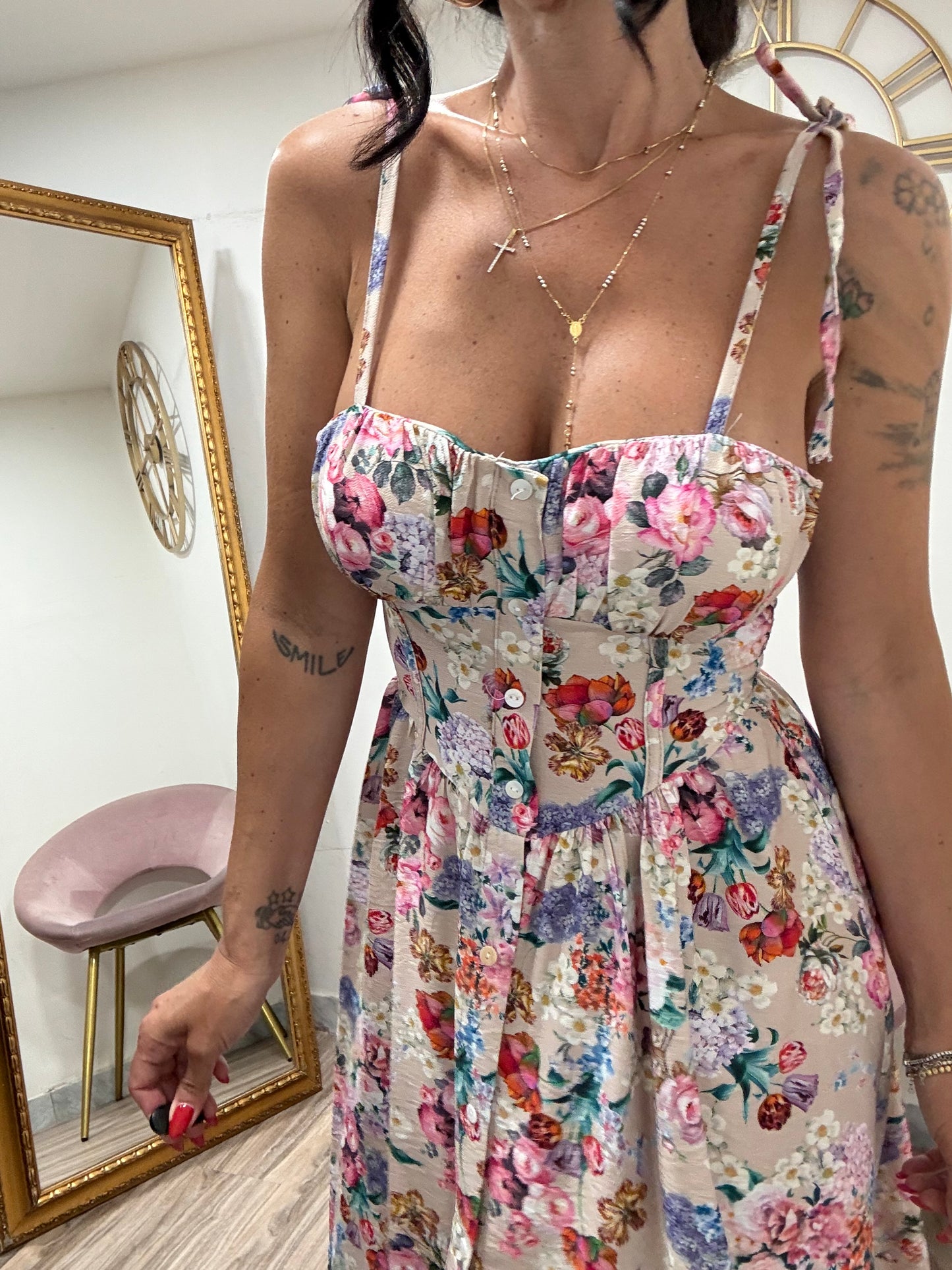 Dress fiori conchiglia 599588