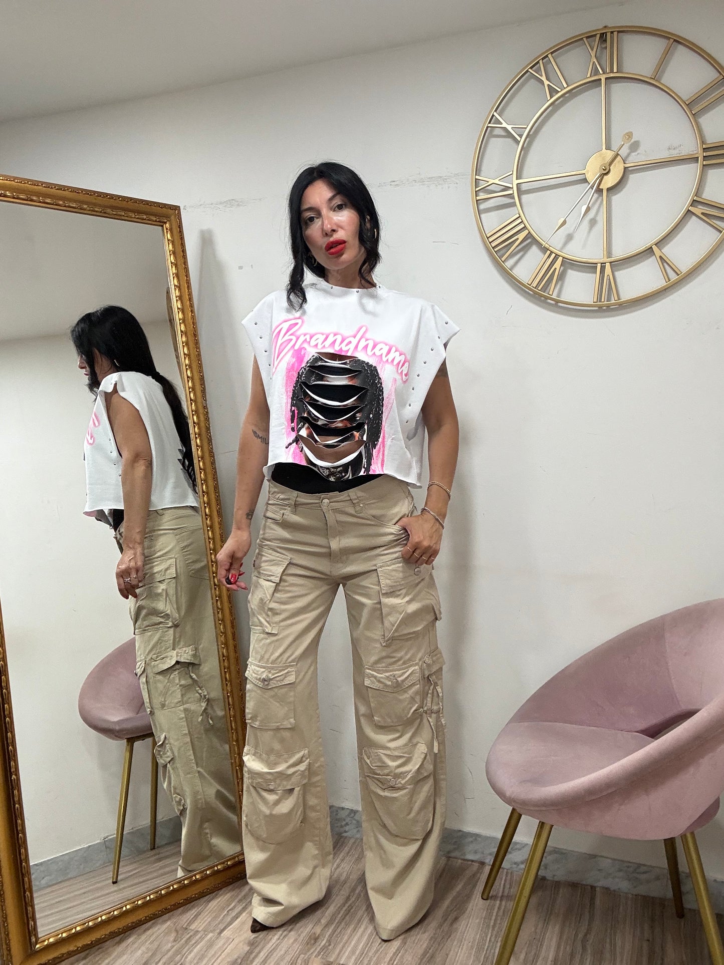 Canotta crop borchie 41733