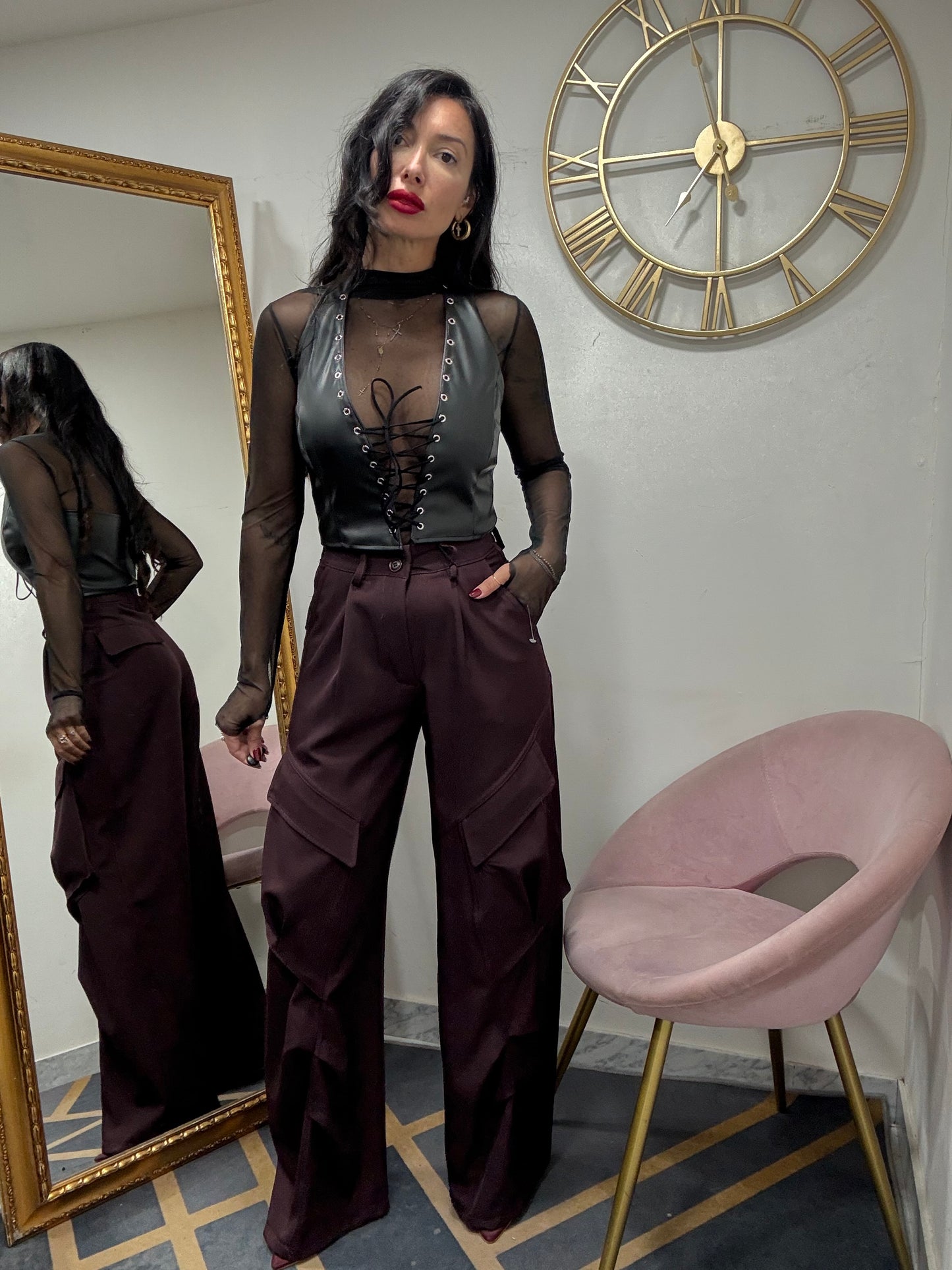 Pantalone classico cargo