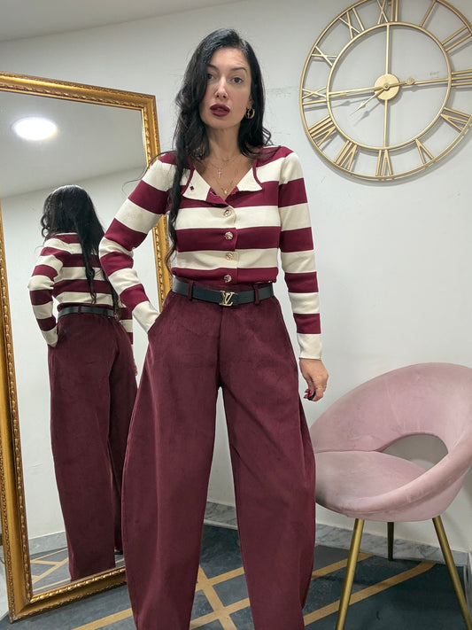 Pantalone ballon velluto costine 620