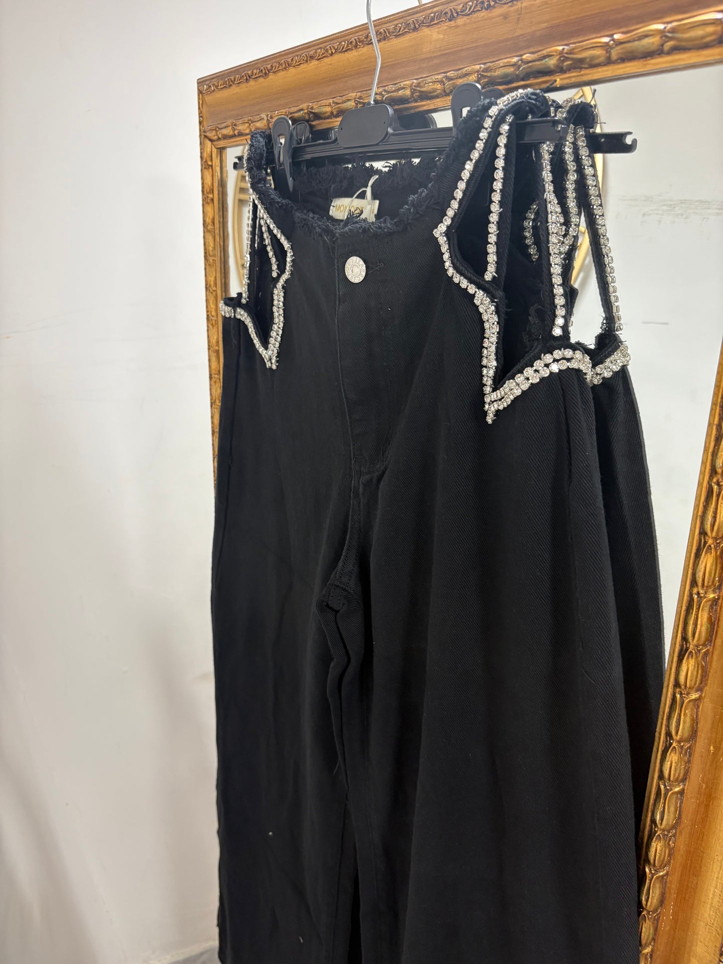 Jeans farfalla  strass 22533