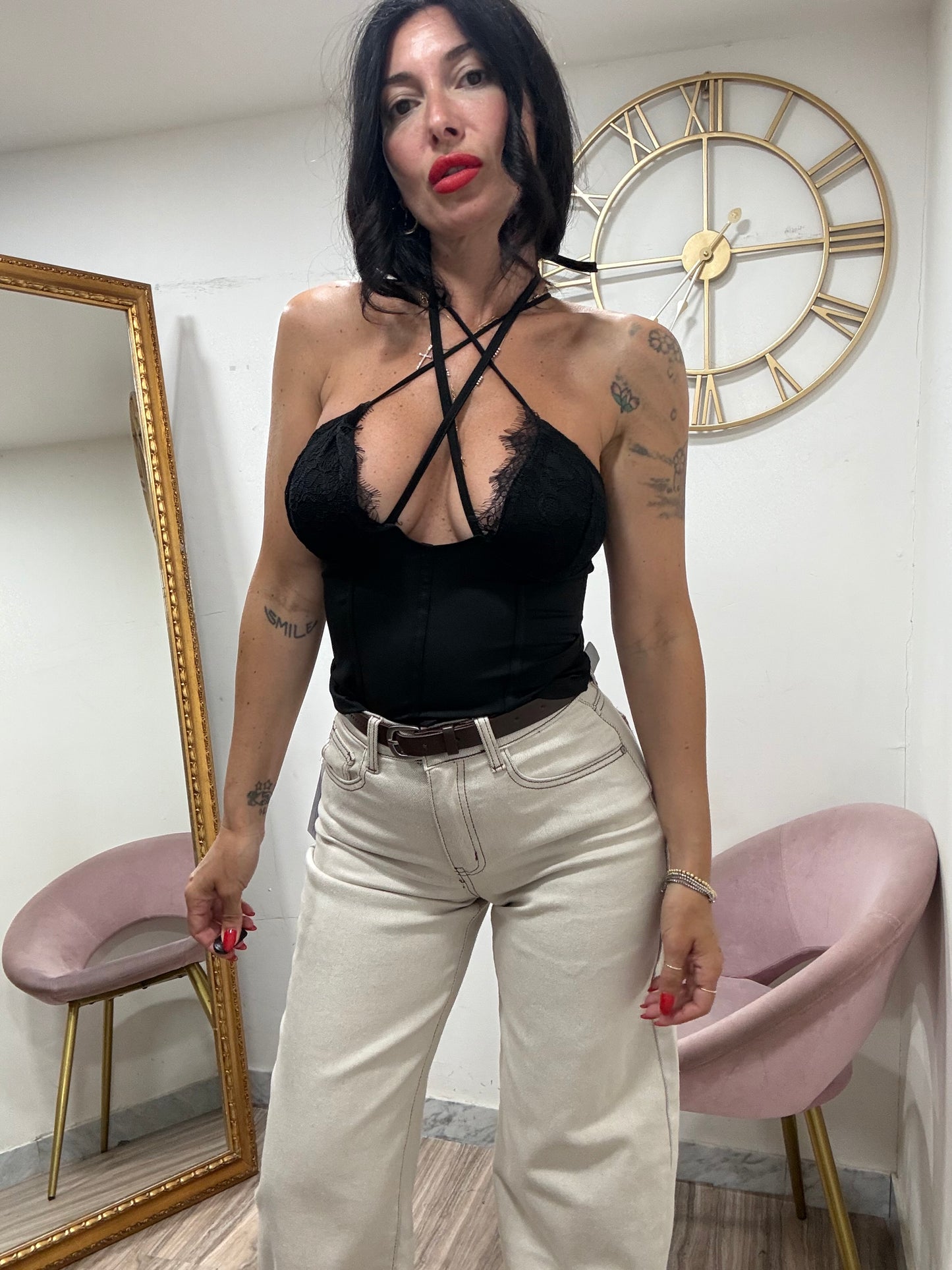 Top triangolo pizzo 48356