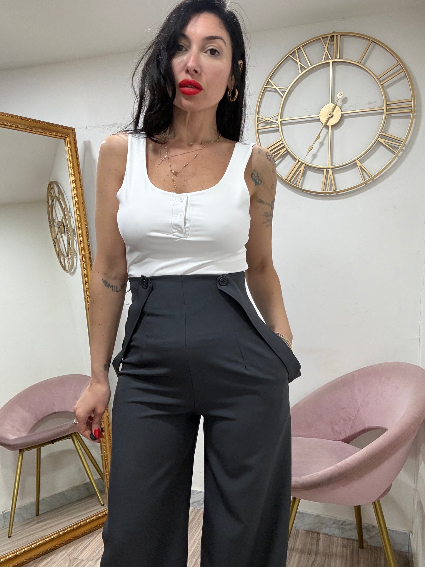 Pantalone bretelle  006007