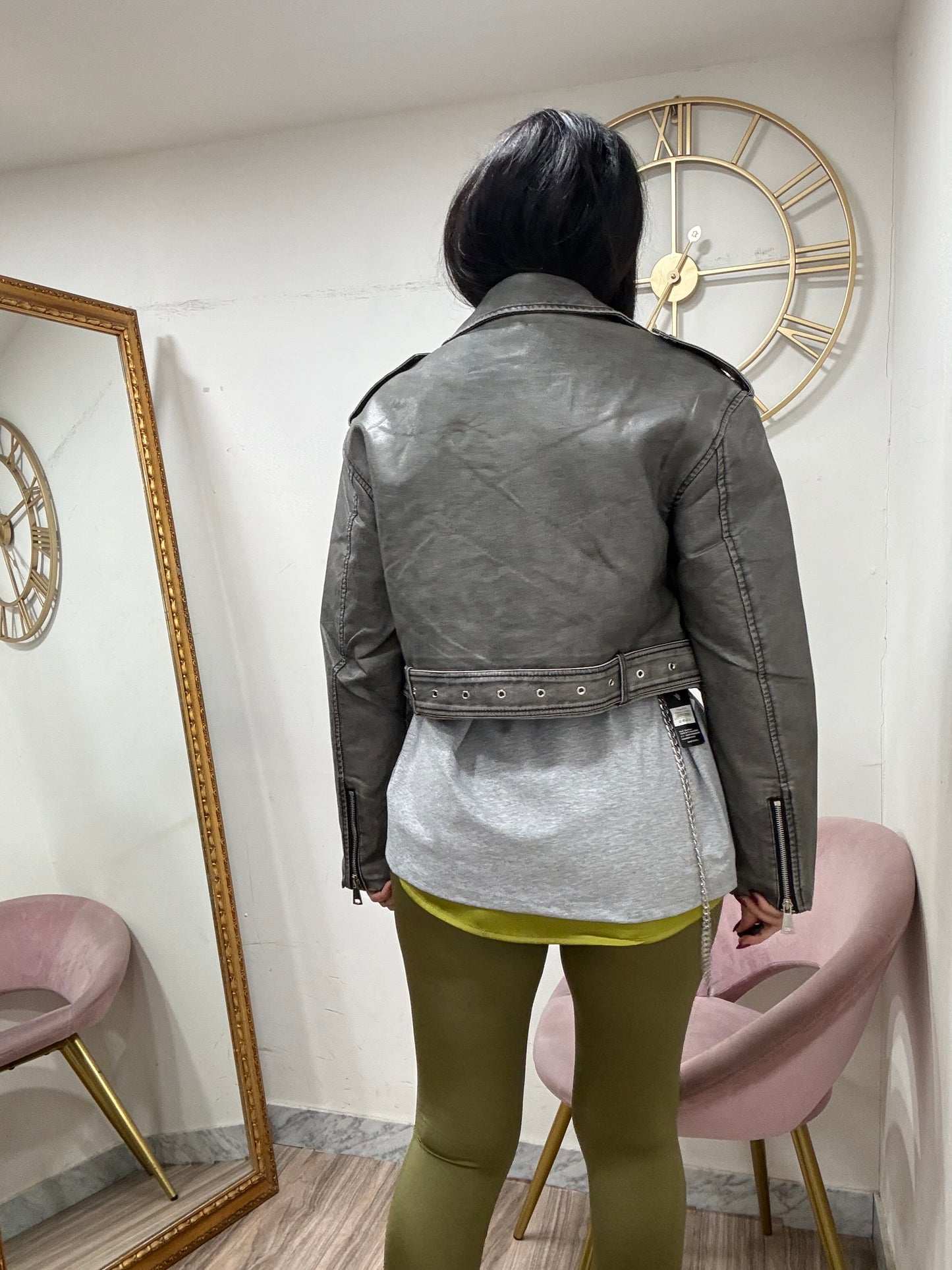 Chiodo ecopelle GREY 9349-13