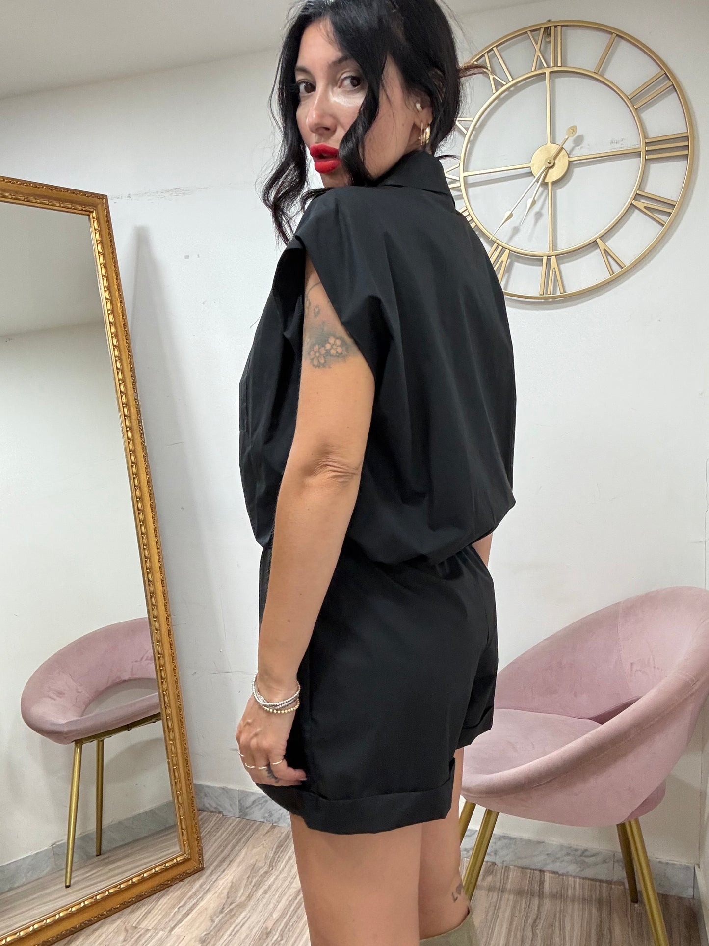 Camicia giro manica crop Just west 1951-02