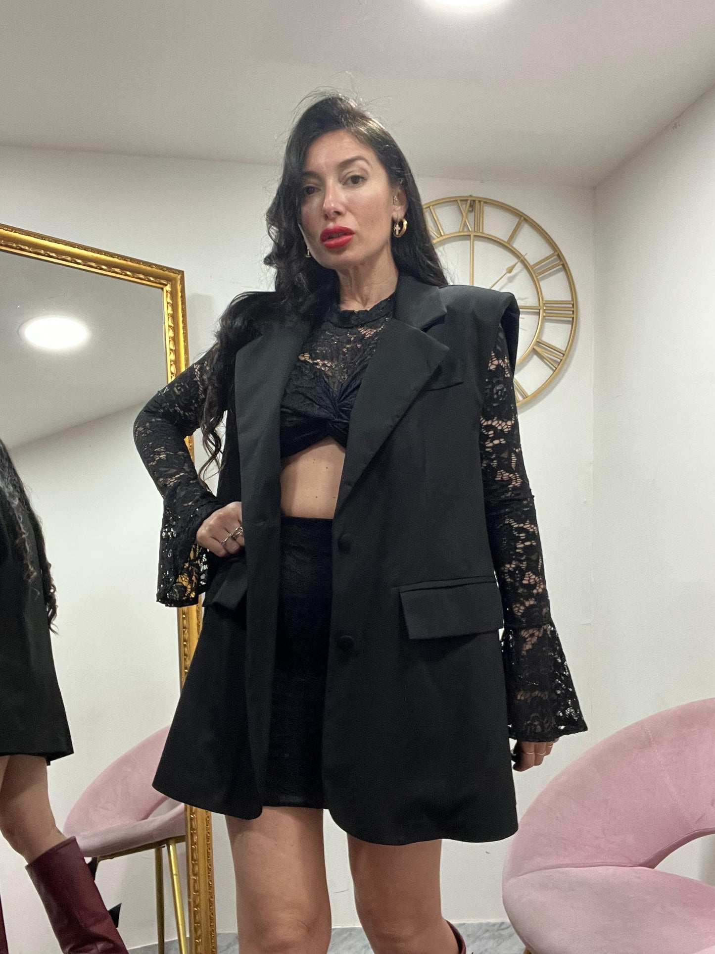 Gilet con cinta e tasconi
