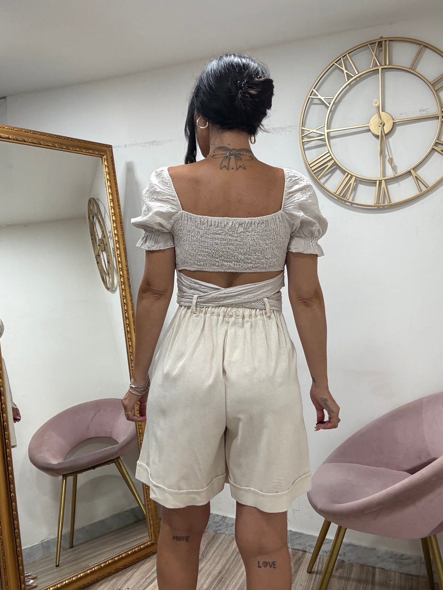 Maglia crop 1/2 manica mod Positano 15015