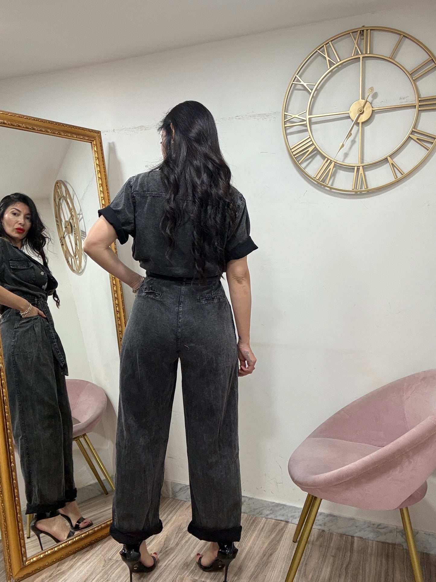 Jumpsuit Denim 1/2 manica 10651