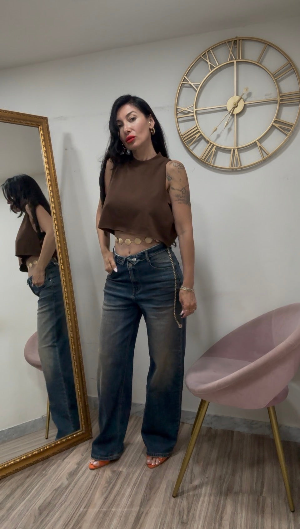 Jeans bustino risvolto 5240-3