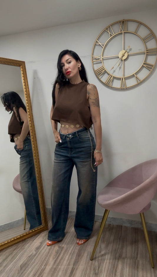 Jeans bustino risvolto 5240-3