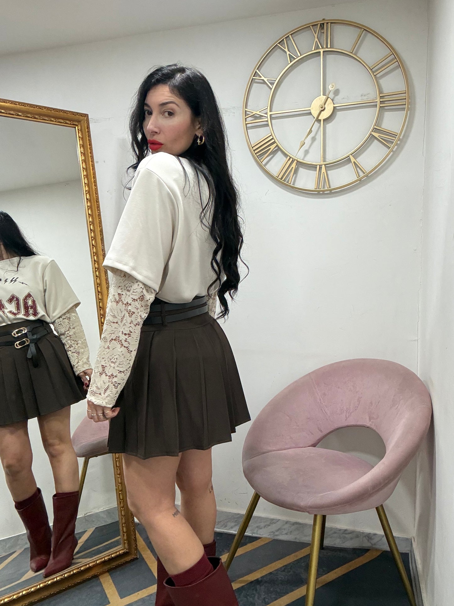 Shirt manica pizzo 5943