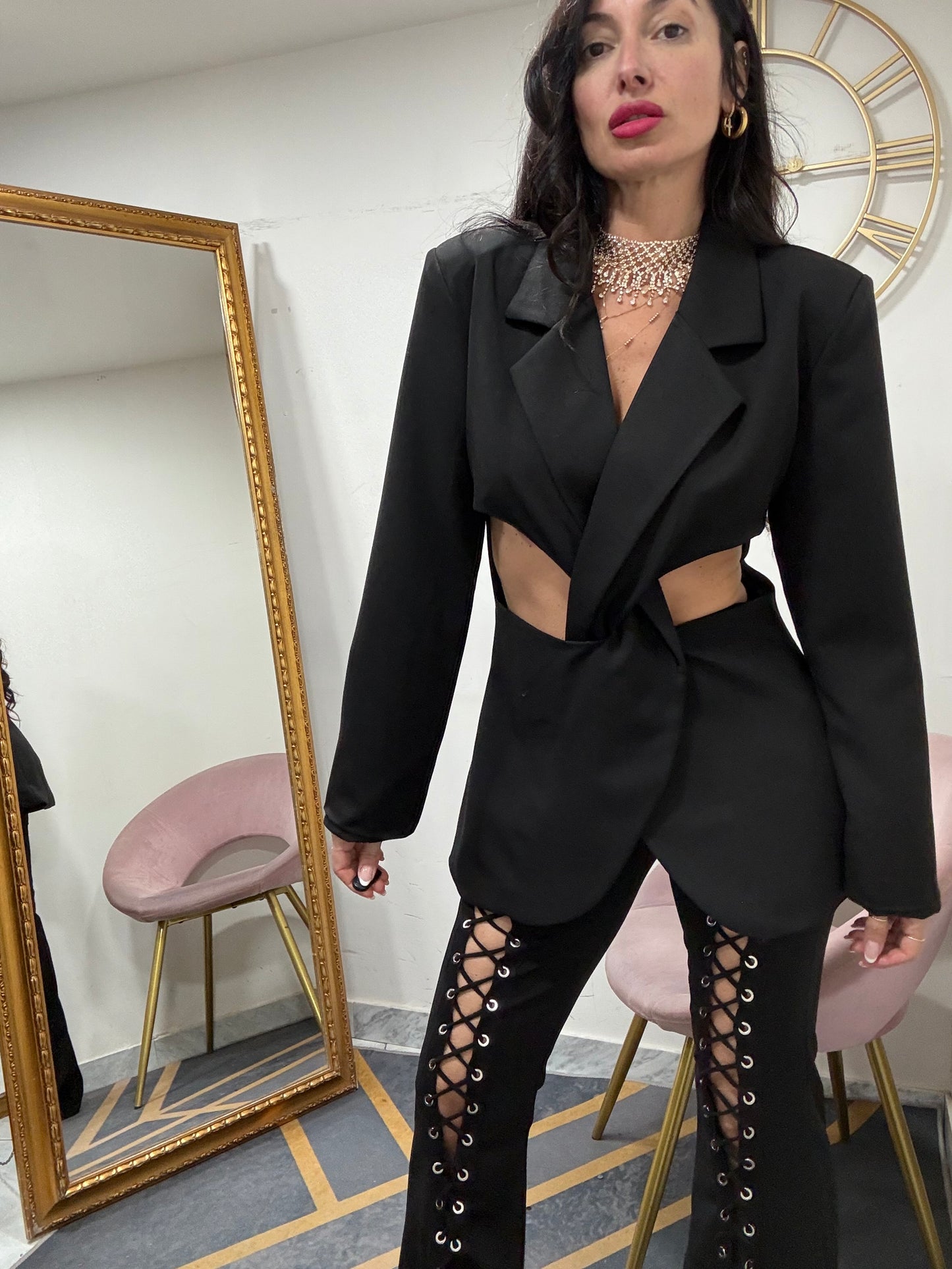 Giacca incrocio buchi 660