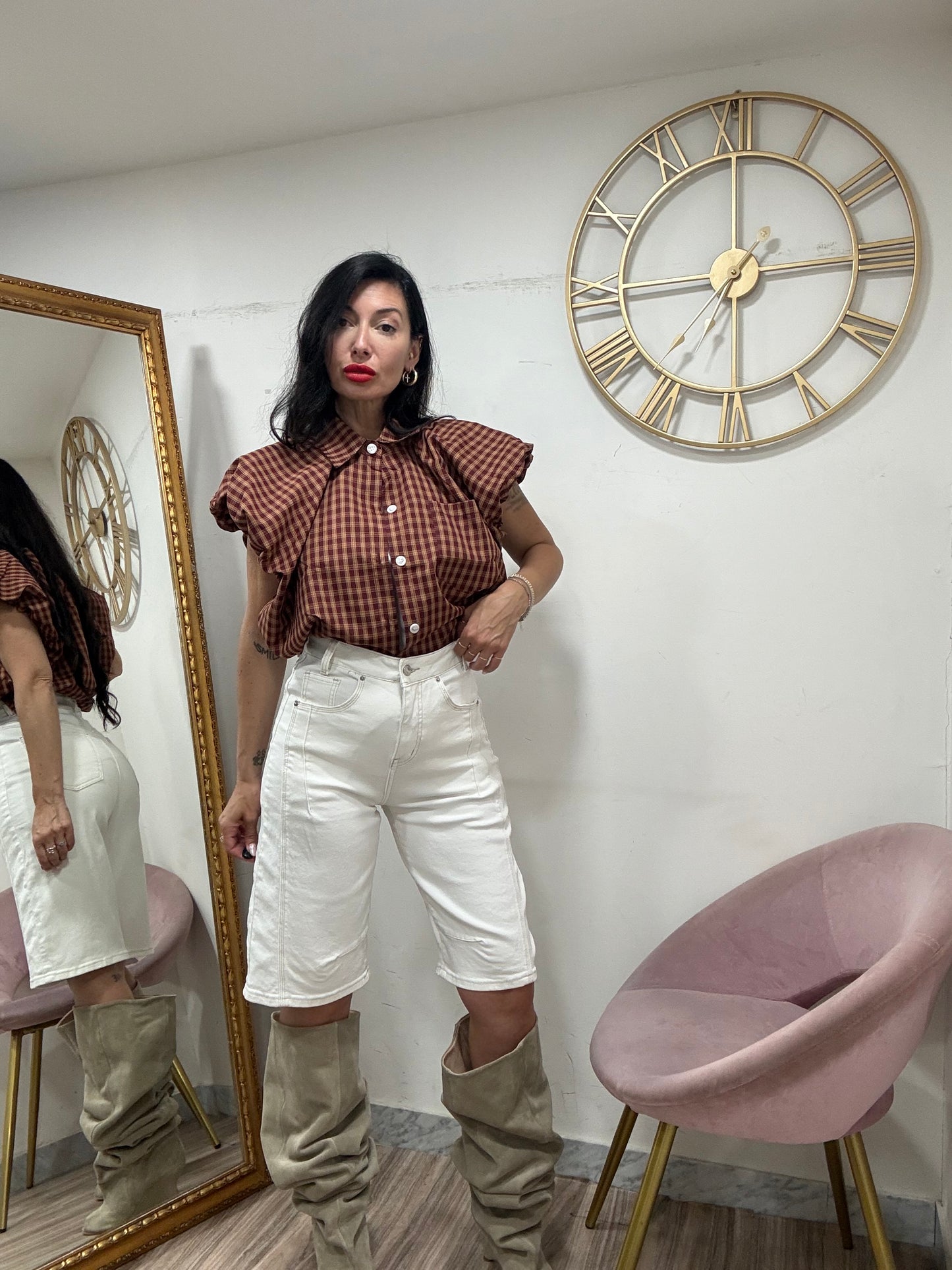 Camicia mezza manica palloncino 1836