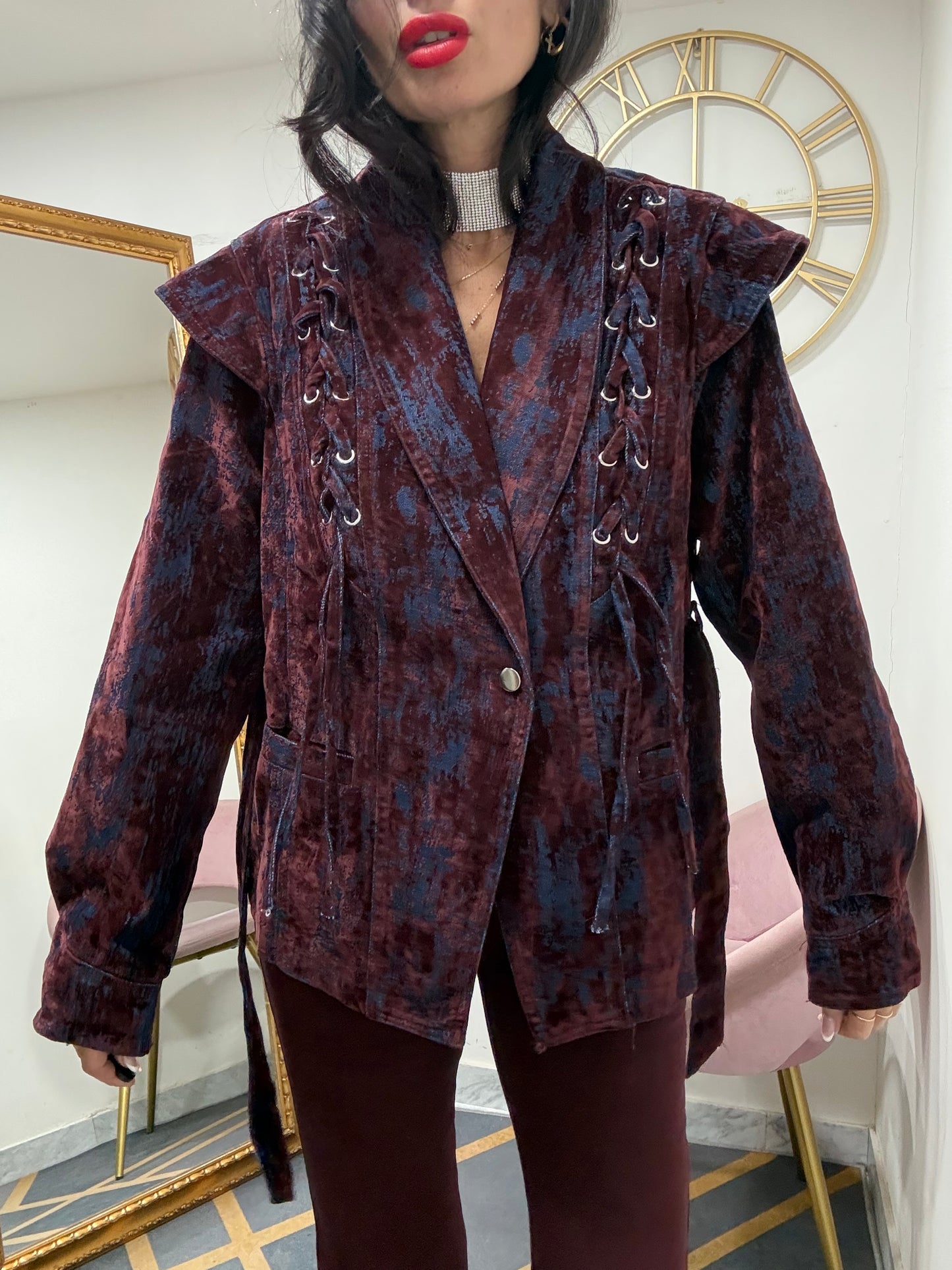 Giacca velluto intreccio 637