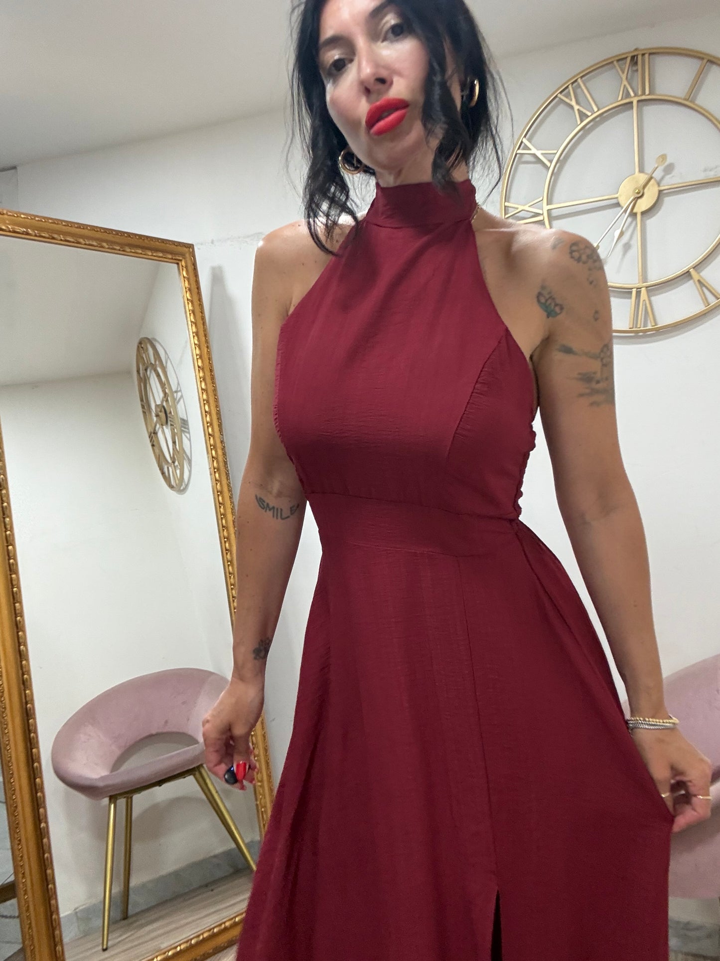 Dress schiena scoperta mod scollo americano 974961