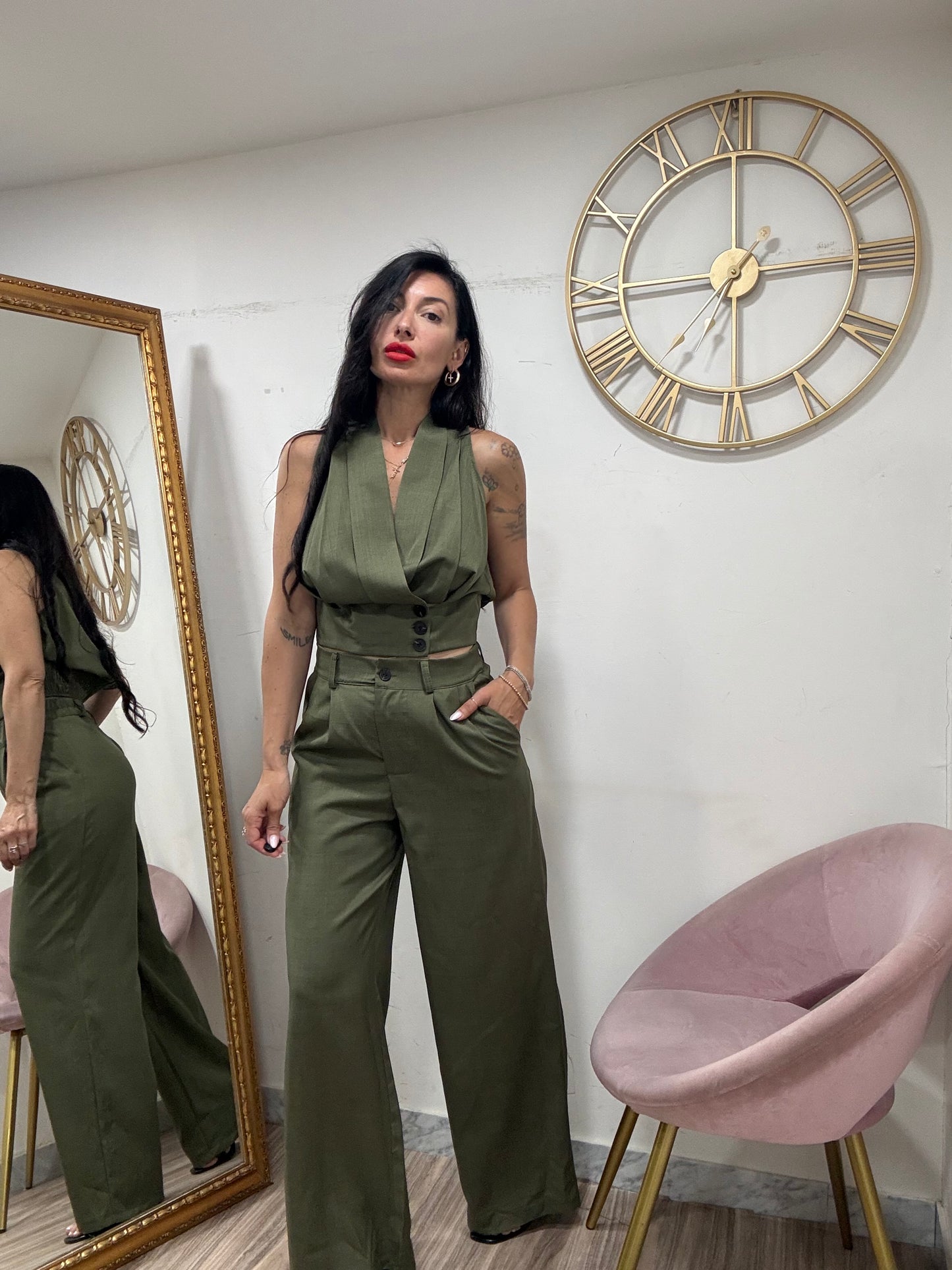 Coordinato gilet crop