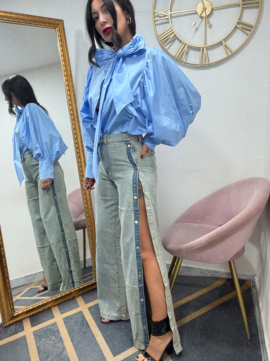 Jeans bottoni lato 045