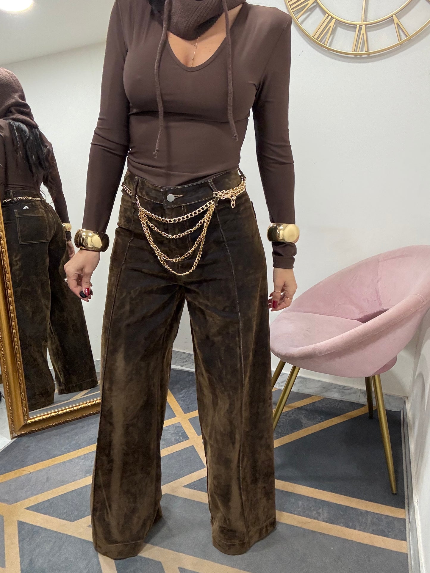 Jeans palazzo velluto 41-1