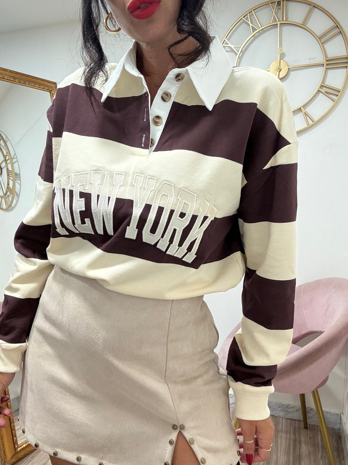 Polo righe New York 2609