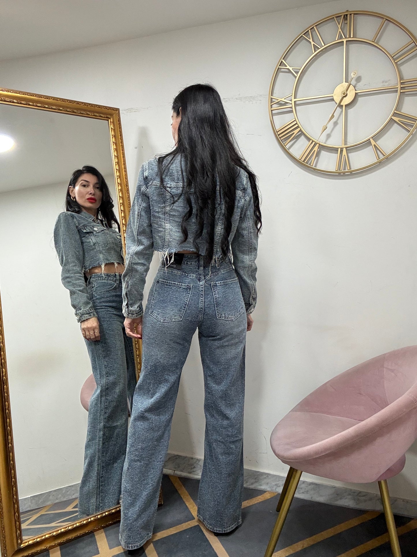 Coordset denim 8718-1