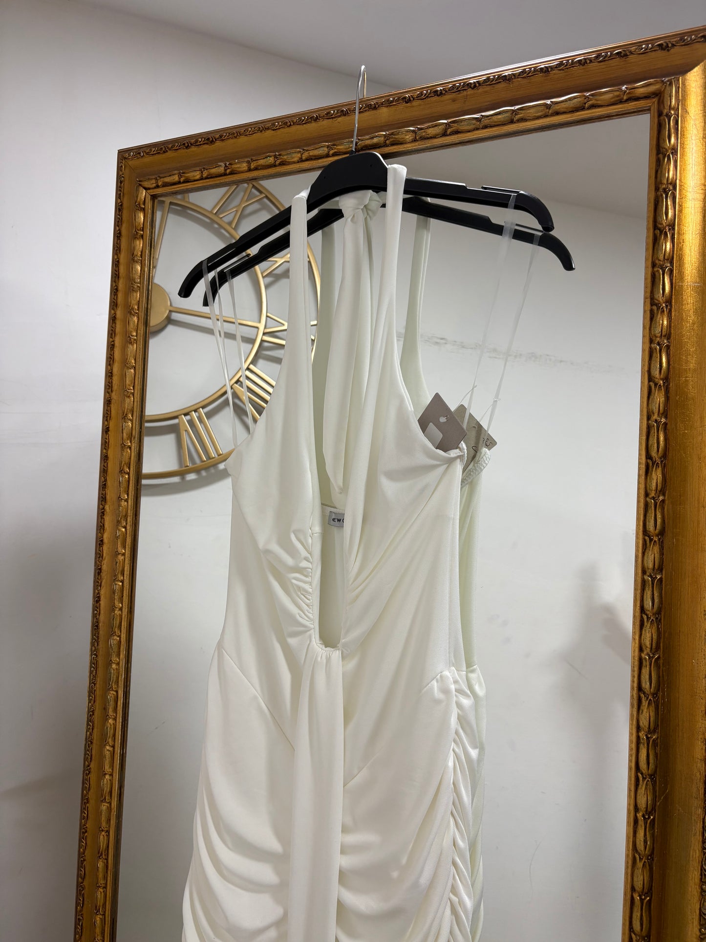 Long dress scollo a v steccato 11666