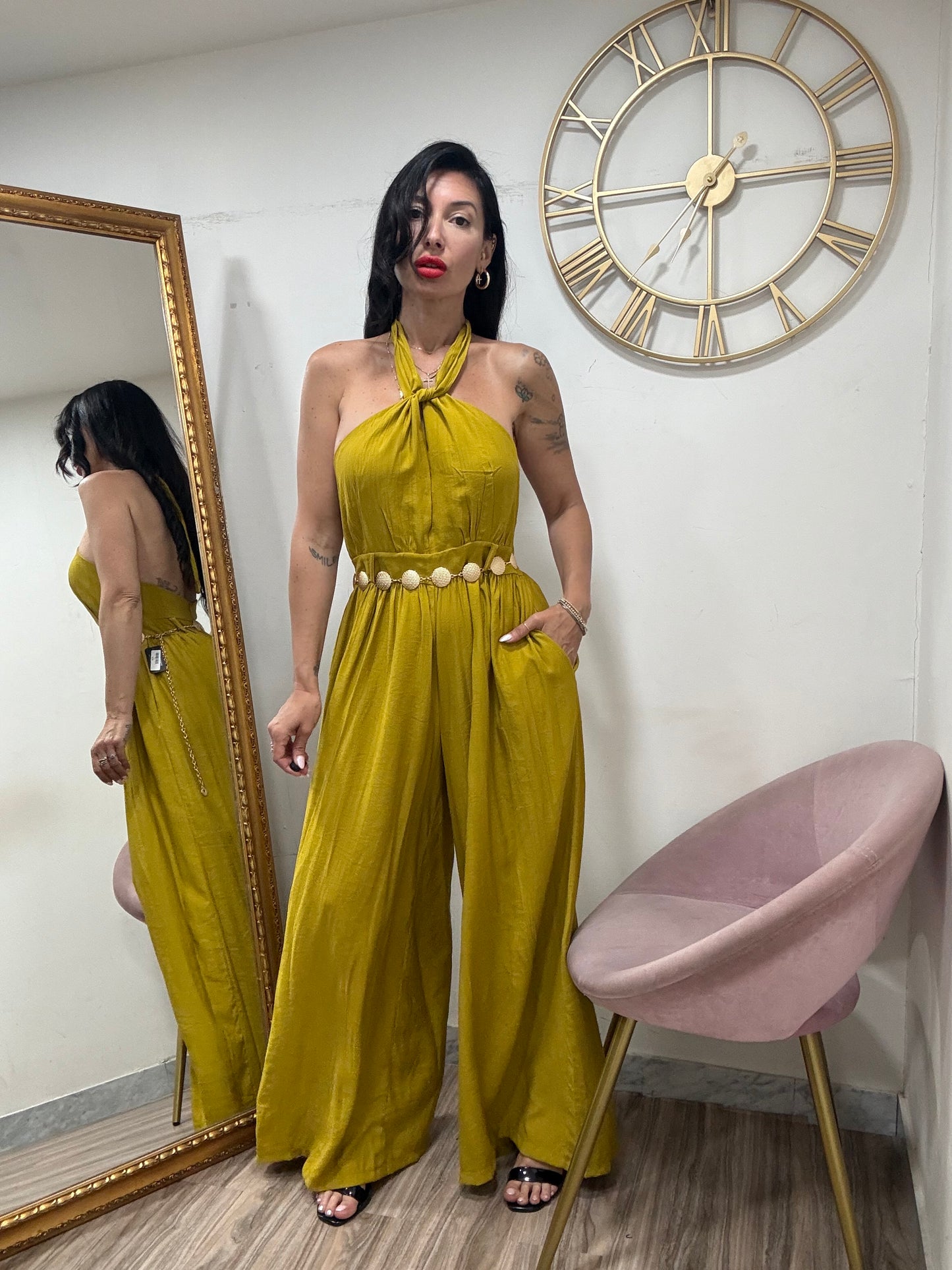 Jumpsuit palazzo cinta  58199