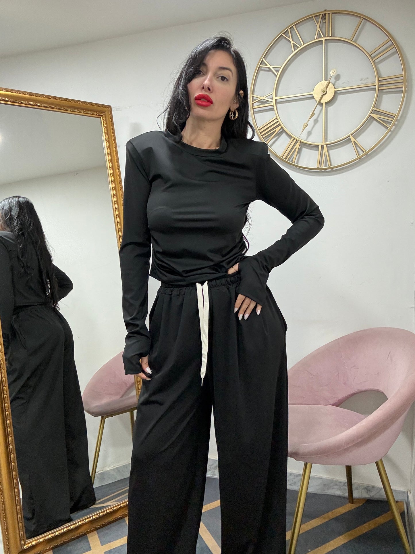 Coordinato pantalalaccio licra 22710