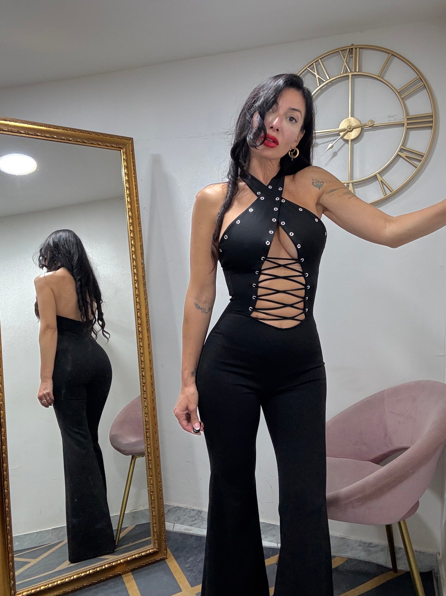Jumpsuit intreccio seno 19378