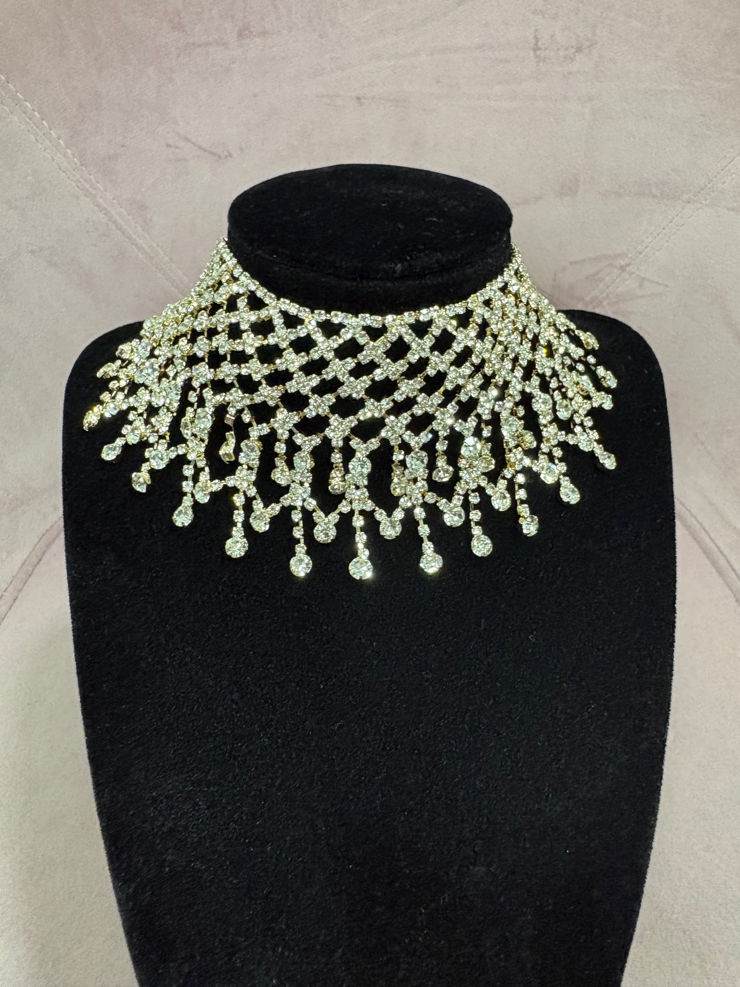 Collana rete strass