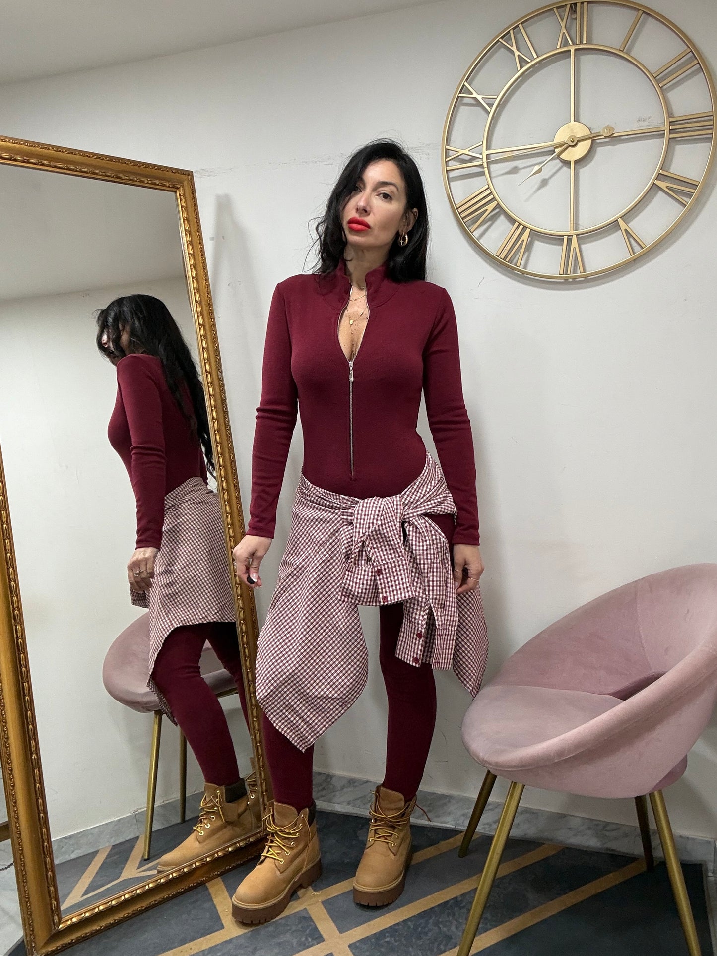 Jumpsuit lana costine e zip 572