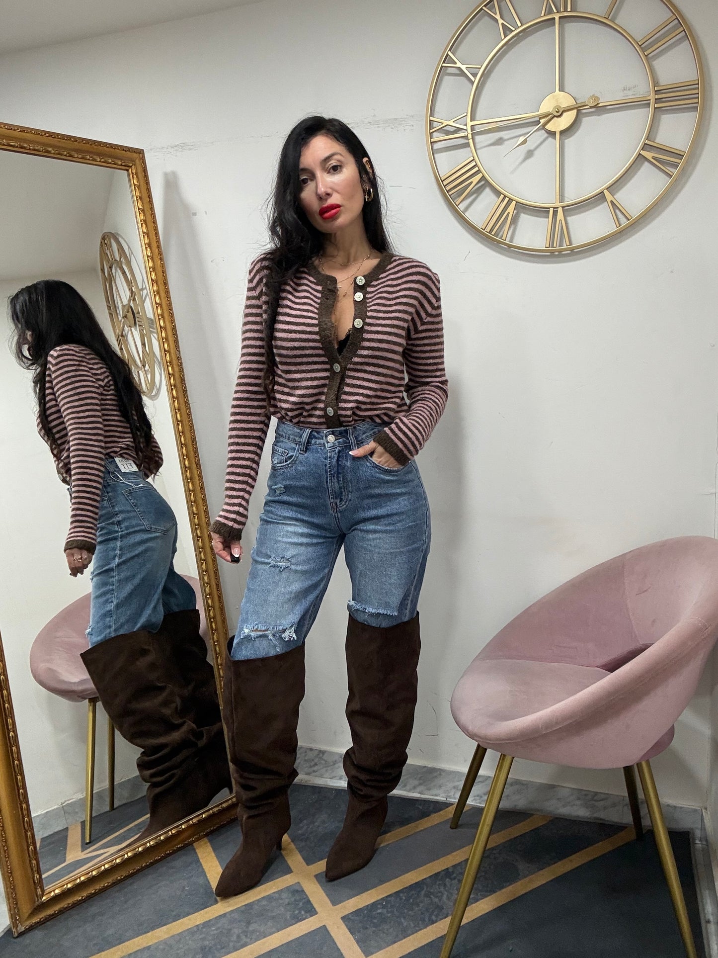 Jeans mom fit rotture 406