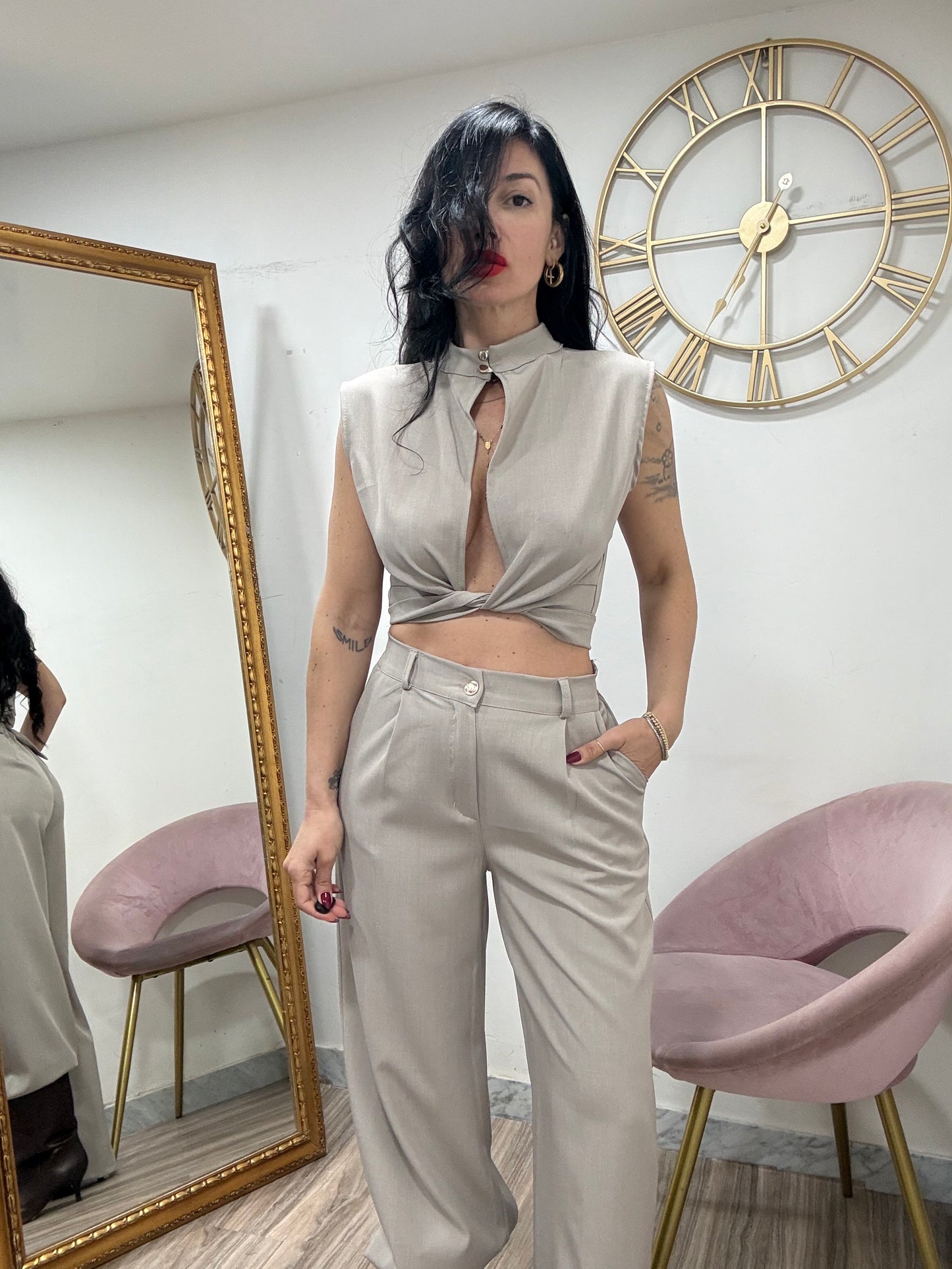 Coordinato crop coreano 9198