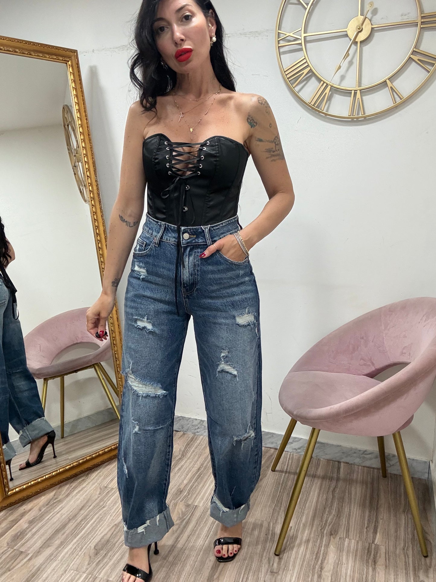 Jeans balloon fit 630 rotture