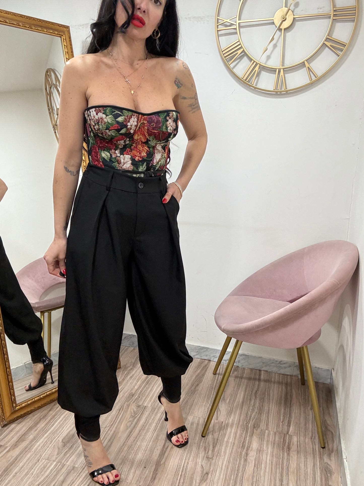 Pantalone polsino caviglia 13419