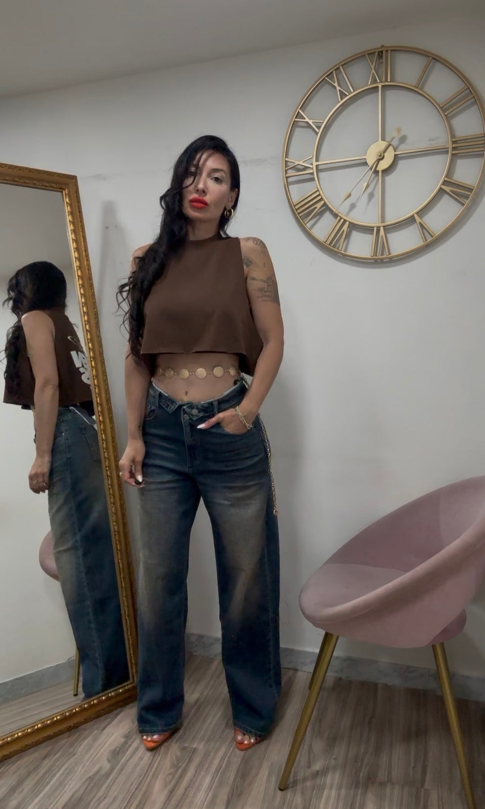Jeans bustino risvolto 5240-3