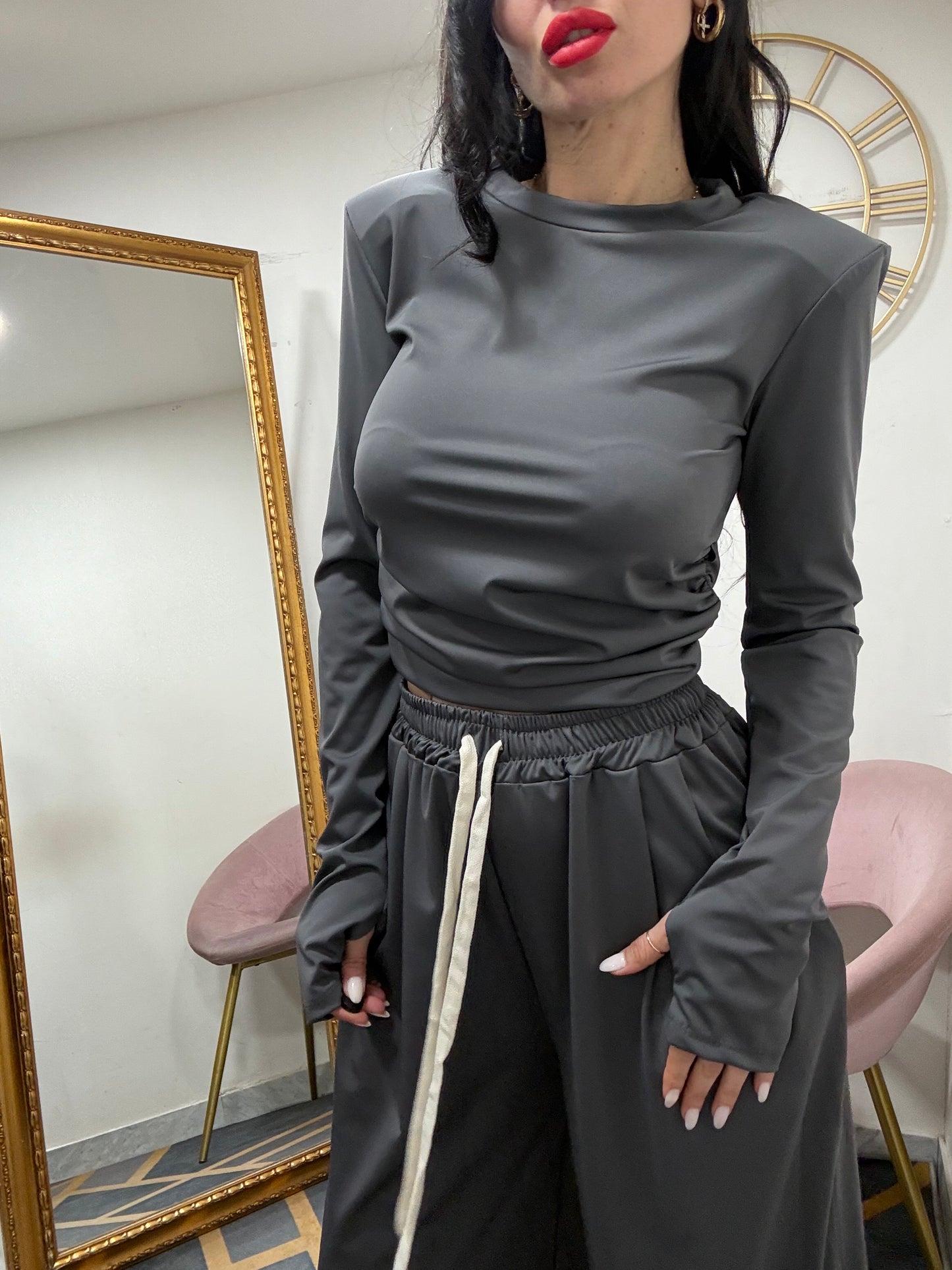 Coordinato pantalalaccio licra 22710