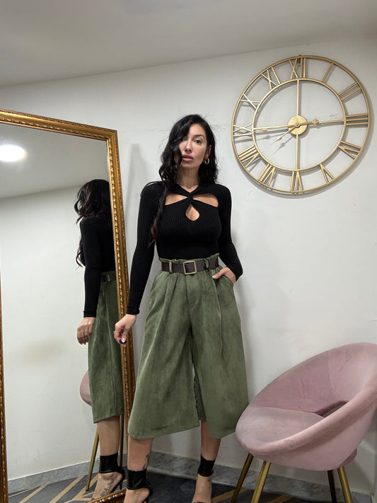 Pull  incrocio costine 111