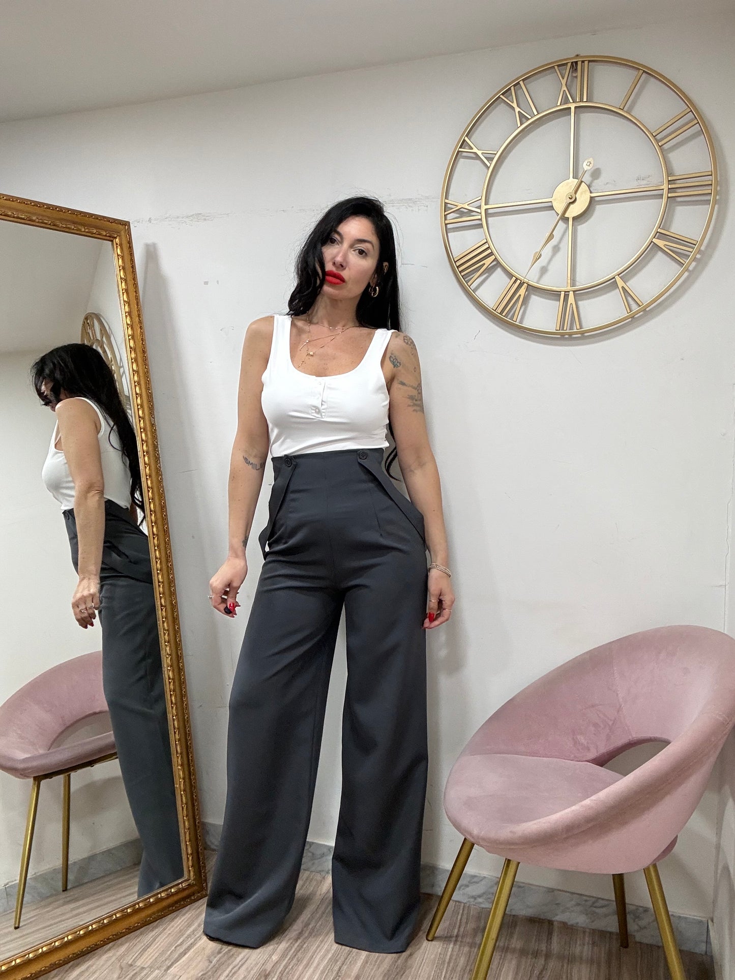 Pantalone bretelle  006007