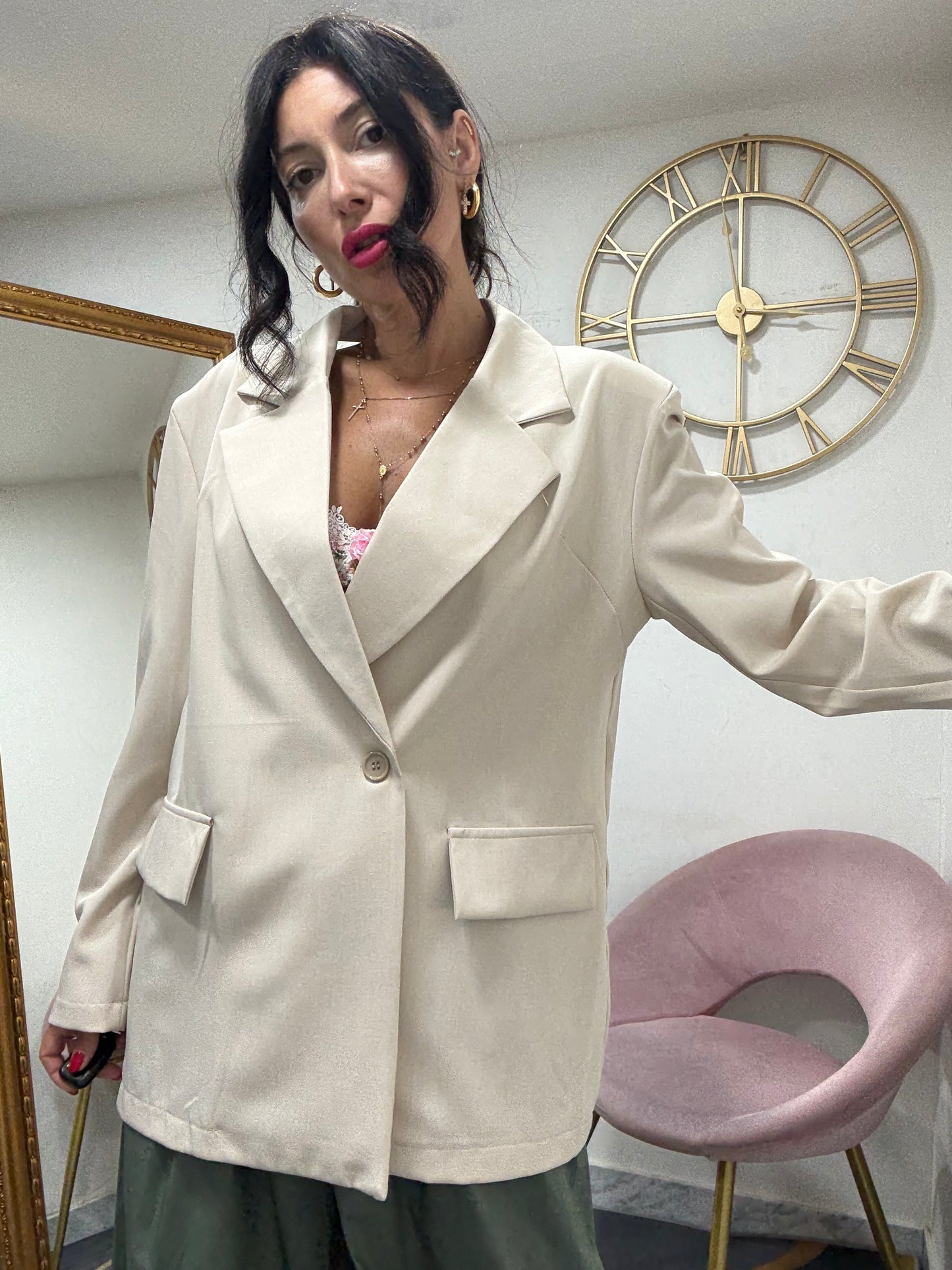 Giacca schiena nuda over 089