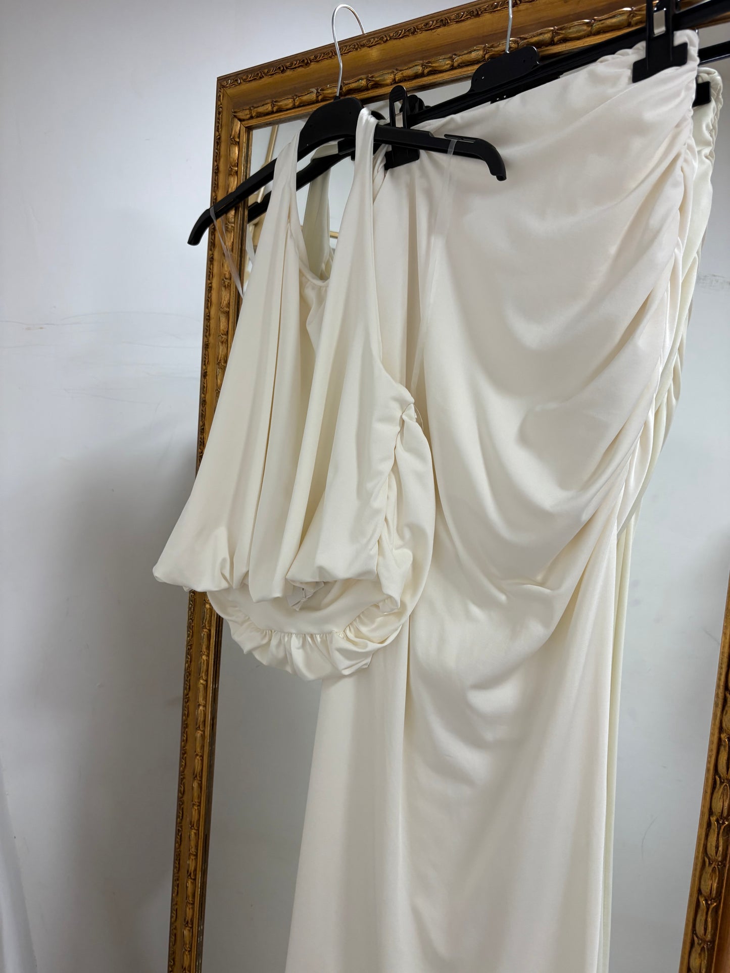 Coordinato gonna drappeggio spacco 6093